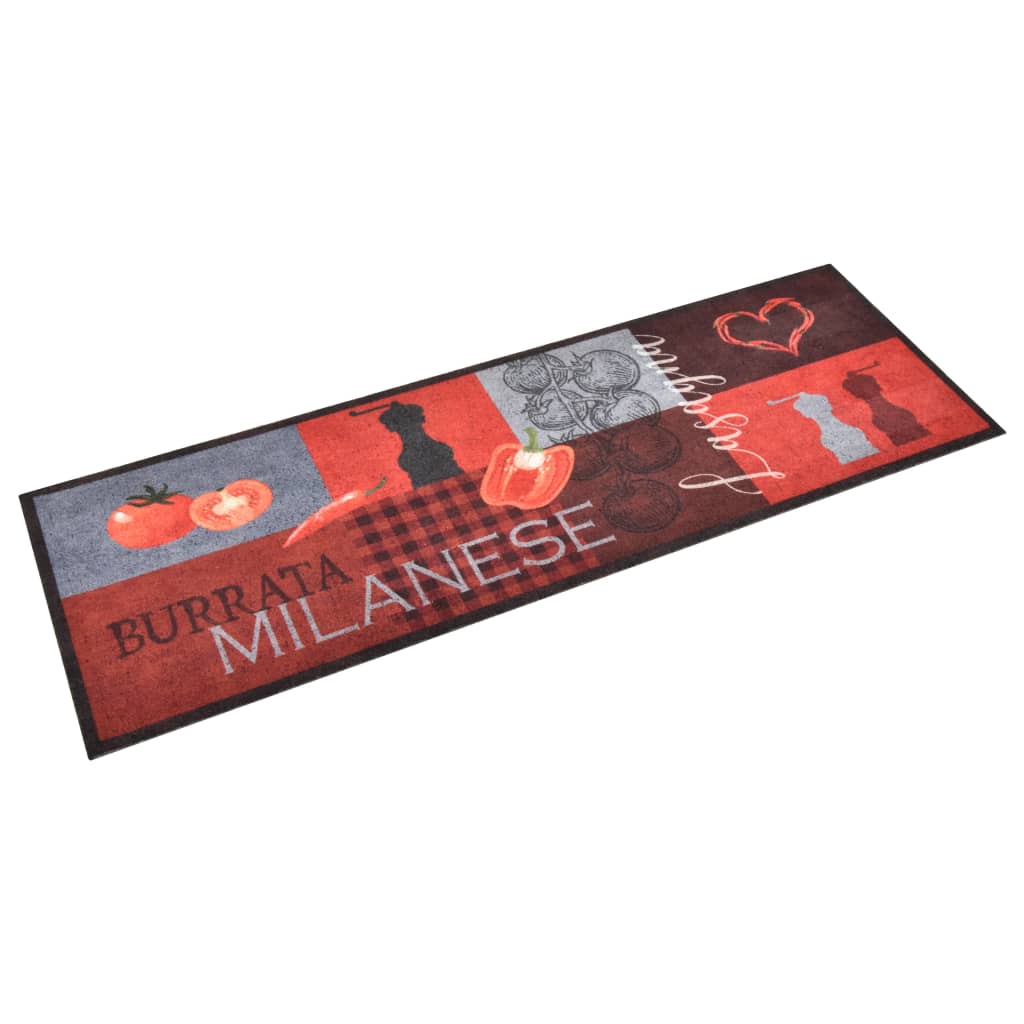 vidaXL Kitchen Carpet Washable Tomatoes 60x300 cm
