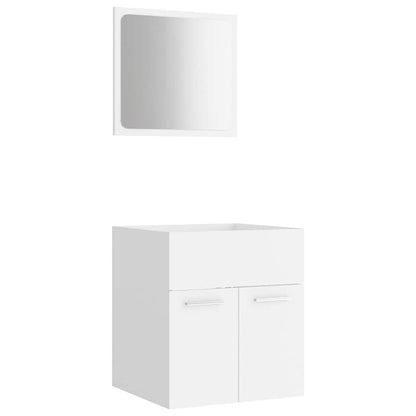 vidaXL Bathroom Furniture Set | White | Engineered wood | Compact
