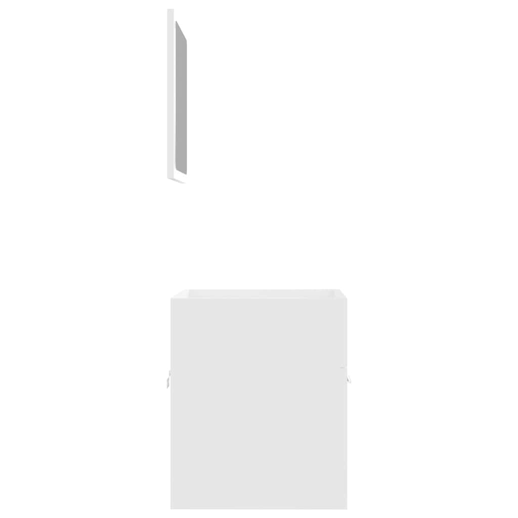 vidaXL Bathroom Furniture Set | White | Engineered wood | Compact
