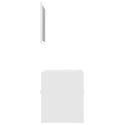 vidaXL Bathroom Furniture Set | White | Engineered wood | Compact