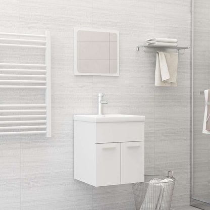 vidaXL Bathroom Furniture Set | White | Engineered wood | Compact