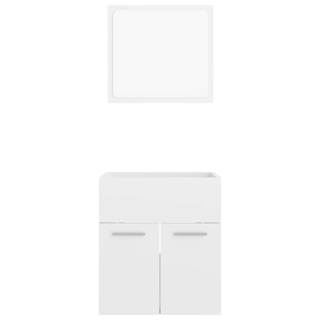 vidaXL Bathroom Furniture Set | High gloss white | Engineered wood, Acrylic