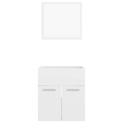 vidaXL Bathroom Furniture Set | High gloss white | Engineered wood, Acrylic