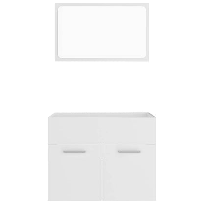 vidaXL 2 Piece Bathroom Furniture Set White Engineered Wood