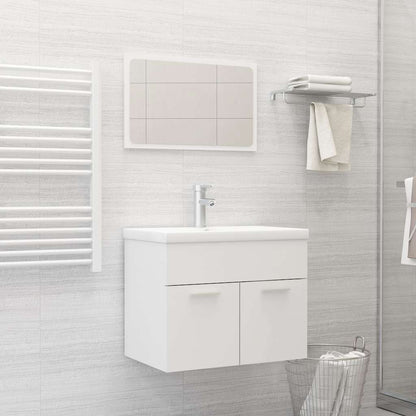 vidaXL 2 Piece Bathroom Furniture Set White Engineered Wood