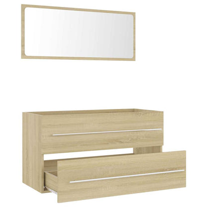 vidaXL Bathroom Furniture Set | Sonoma oak | Engineered wood | Large