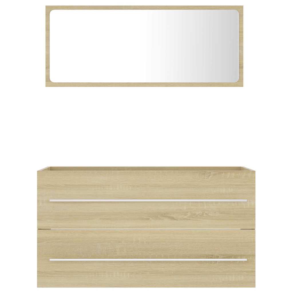 vidaXL Bathroom Furniture Set | Sonoma oak | Engineered wood | Large