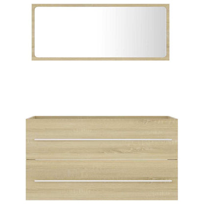 vidaXL Bathroom Furniture Set | Sonoma oak | Engineered wood | Large