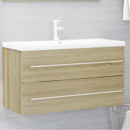 vidaXL Bathroom Furniture Set | Sonoma oak | Engineered wood | Large
