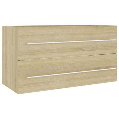 vidaXL Bathroom Furniture Set | Sonoma oak | Engineered wood | Large