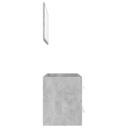 vidaXL Bathroom Furniture Set | Concrete grey | Engineered wood | Medium