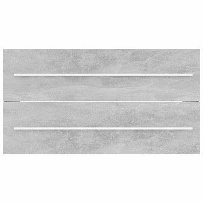 vidaXL Bathroom Furniture Set | Concrete grey | Engineered wood | Medium