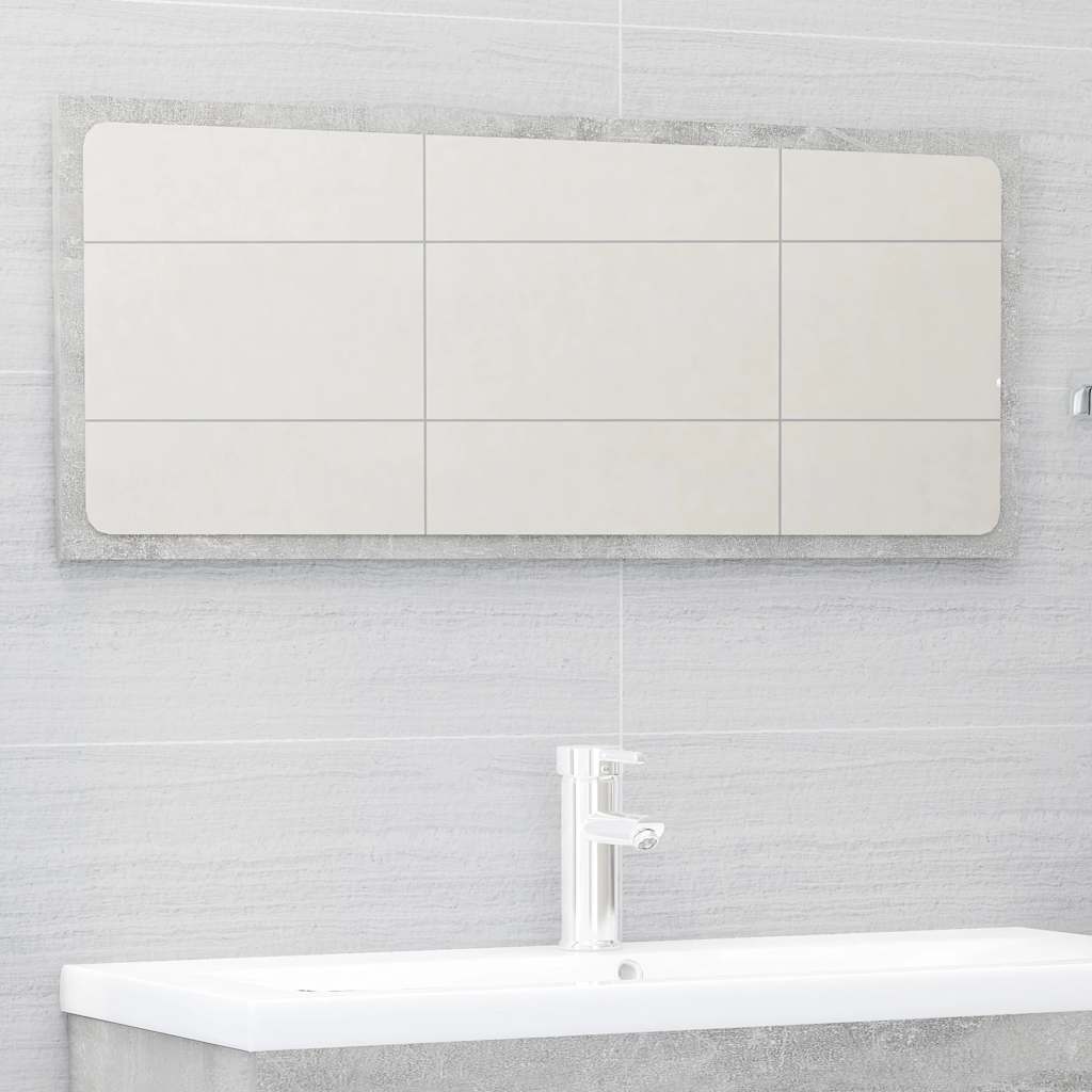 vidaXL Bathroom Furniture Set | Concrete grey | Engineered wood | Medium