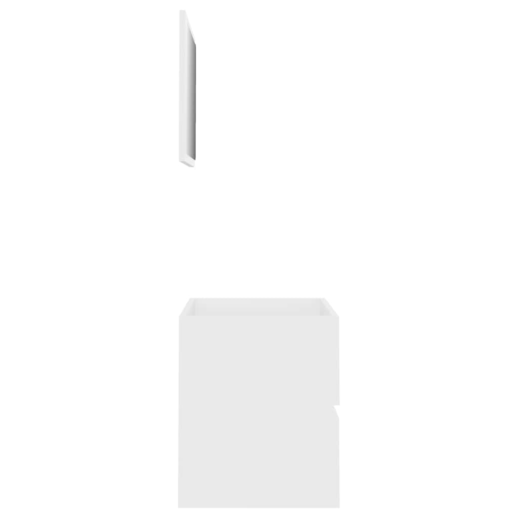 vidaXL Bathroom Furniture Set | White | Engineered Wood, Acrylic | Medium
