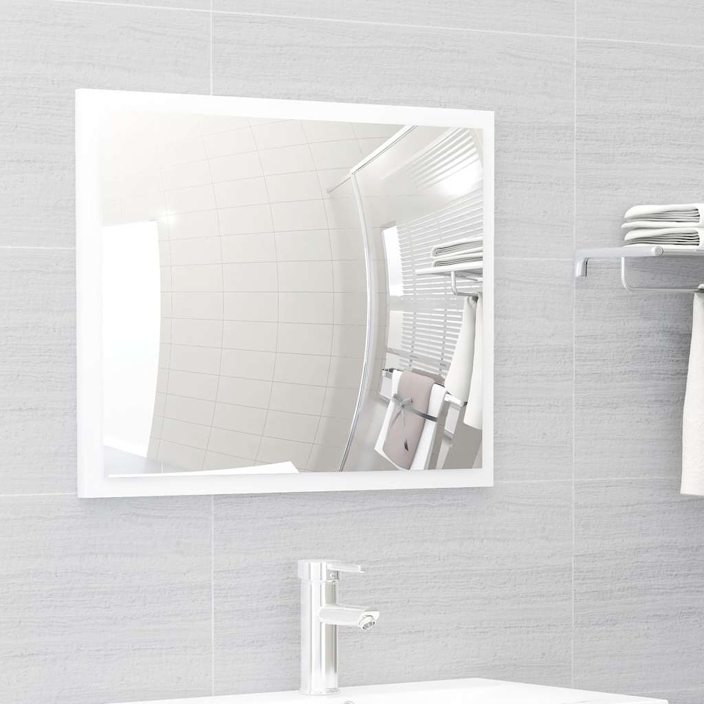 vidaXL Bathroom Furniture Set | White | Engineered Wood, Acrylic | Medium