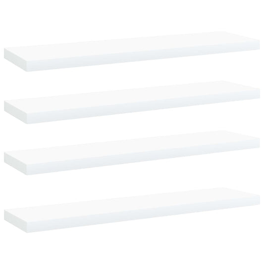 805122 vidaXL Bookshelf Boards 4 pcs White 40x10x1,5 cm Engineered Wood
