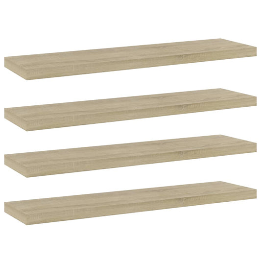 805128 vidaXL Bookshelf Boards 4 pcs Sonoma Oak 40x10x1,5 cm Engineered Wood