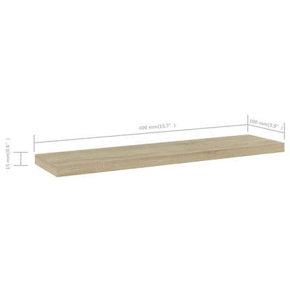 805128 vidaXL Bookshelf Boards 4 pcs Sonoma Oak 40x10x1,5 cm Engineered Wood