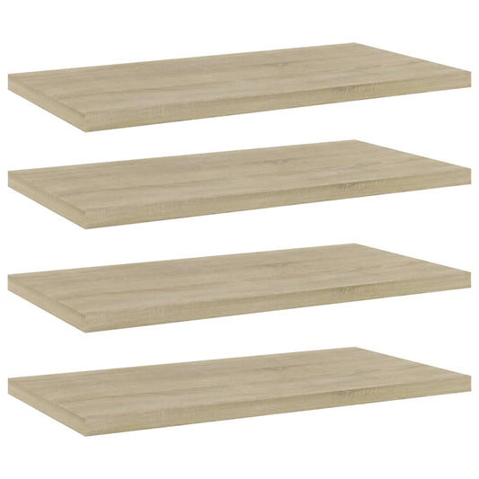 805144 vidaXL Bookshelf Boards 4 pcs Sonoma Oak 40x20x1,5 cm Engineered Wood