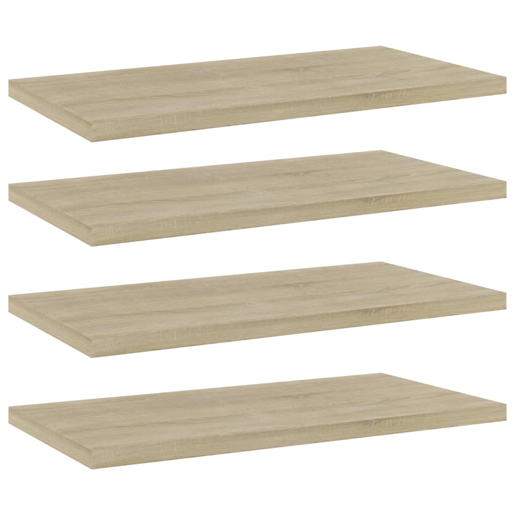 805144 vidaXL Bookshelf Boards 4 pcs Sonoma Oak 40x20x1,5 cm Engineered Wood