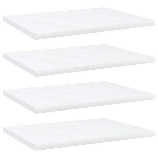 805154 vidaXL Bookshelf Boards 4 pcs White 40x30x1,5 cm Engineered Wood