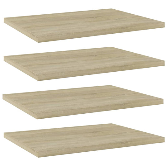 805160 vidaXL Bookshelf Boards 4 pcs Sonoma Oak 40x30x1,5 cm Engineered Wood
