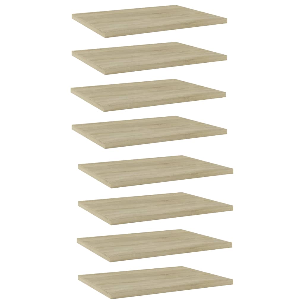 805161 vidaXL Bookshelf Boards 8 pcs Sonoma Oak 40x30x1,5 cm Engineered Wood
