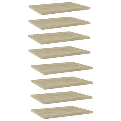 805161 vidaXL Bookshelf Boards 8 pcs Sonoma Oak 40x30x1,5 cm Engineered Wood