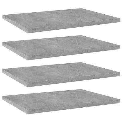 805162 vidaXL Bookshelf Boards 4 pcs Concrete Grey 40x30x1,5 cm Engineered Wood