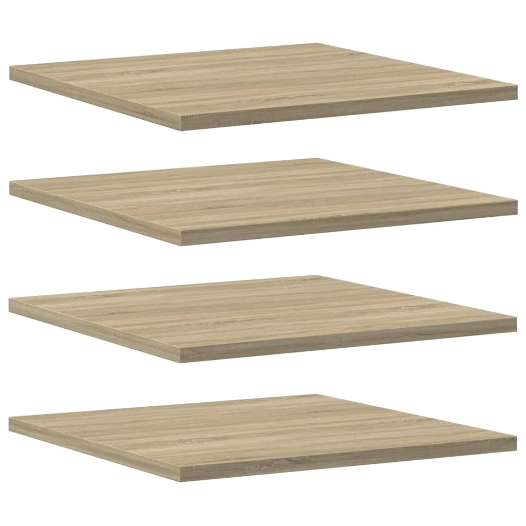 805176 vidaXL Bookshelf Boards 4 pcs Sonoma Oak 40x40x1,5 cm Engineered Wood