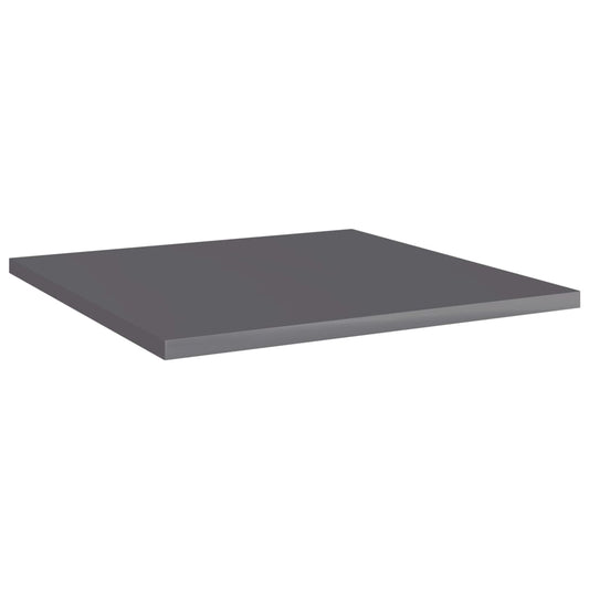 805185 vidaXL Bookshelf Boards 8 pcs High Gloss Grey 40x40x1,5 cm Engineered Wood