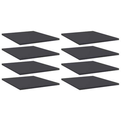 vidaXL Bookshelf Boards 8 pcs Grey 40x50x1.5 cm Engineered Wood