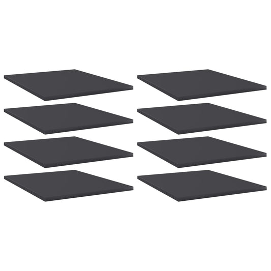 805191 vidaXL Bookshelf Boards 8 pcs Grey 40x50x1,5 cm Engineered Wood