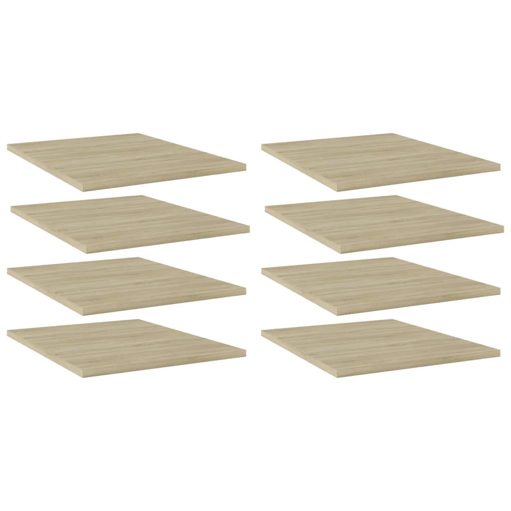 805193 vidaXL Bookshelf Boards 8 pcs Sonoma Oak 40x50x1,5 cm Engineered Wood