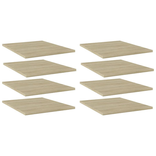 805193 vidaXL Bookshelf Boards 8 pcs Sonoma Oak 40x50x1,5 cm Engineered Wood