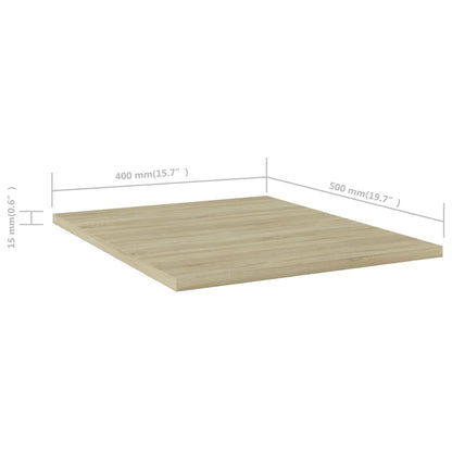 805193 vidaXL Bookshelf Boards 8 pcs Sonoma Oak 40x50x1,5 cm Engineered Wood