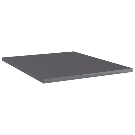 805201 vidaXL Bookshelf Boards 8 pcs High Gloss Grey 40x50x1,5 cm Engineered Wood