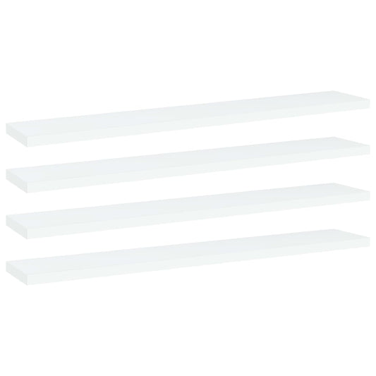 805202 vidaXL Bookshelf Boards 4 pcs White 60x10x1,5 cm Engineered Wood