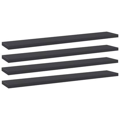 vidaXL Bookshelf Boards 4 pcs Grey 60x10x1.5 cm Engineered Wood