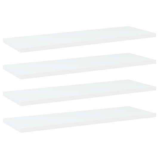 805218 vidaXL Bookshelf Boards 4 pcs White 60x20x1,5 cm Engineered Wood