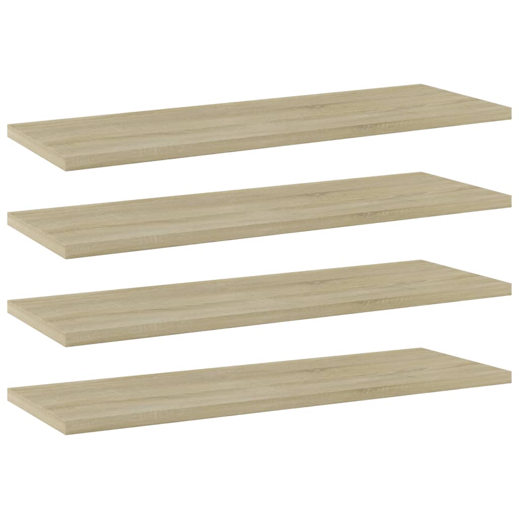 805224 vidaXL Bookshelf Boards 4 pcs Sonoma Oak 60x20x1,5 cm Engineered Wood