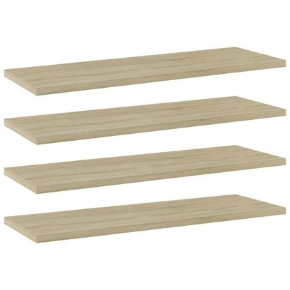 805224 vidaXL Bookshelf Boards 4 pcs Sonoma Oak 60x20x1,5 cm Engineered Wood