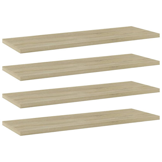 805224 vidaXL Bookshelf Boards 4 pcs Sonoma Oak 60x20x1,5 cm Engineered Wood