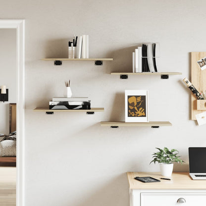 805240 vidaXL Bookshelf Boards 4 pcs Sonoma Oak 60x30x1,5 cm Engineered Wood