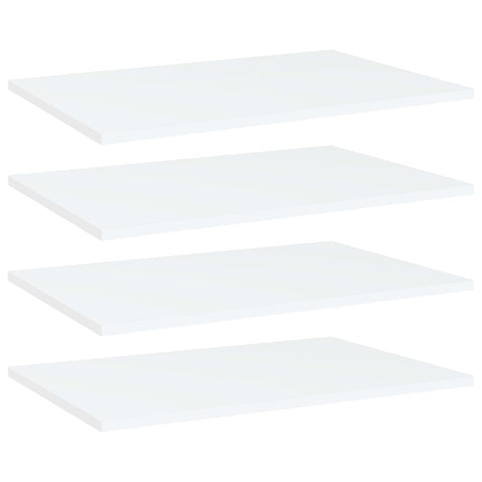 805250 vidaXL Bookshelf Boards 4 pcs White 60x40x1,5 cm Engineered Wood