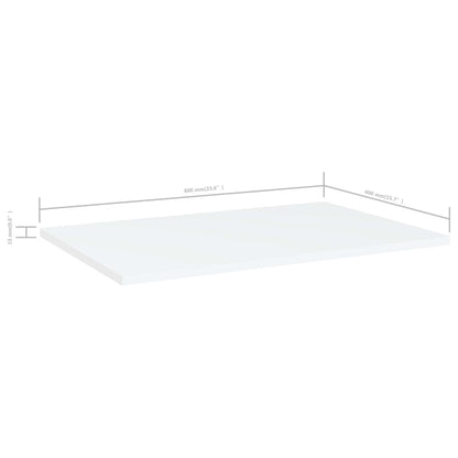 vidaXL Bookshelf Boards 8 pcs White 60x40x1.5 cm Engineered Wood