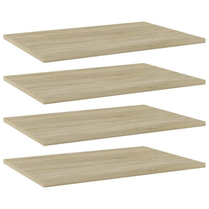 805256 vidaXL Bookshelf Boards 4 pcs Sonoma Oak 60x40x1,5 cm Engineered Wood