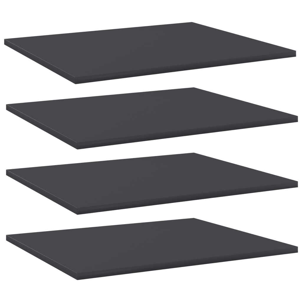 805270 vidaXL Bookshelf Boards 4 pcs Grey 60x50x1,5 cm Engineered Wood