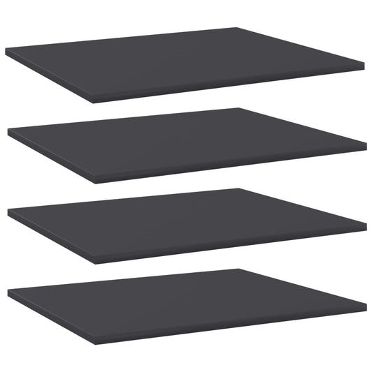 805270 vidaXL Bookshelf Boards 4 pcs Grey 60x50x1,5 cm Engineered Wood