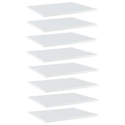 805277 vidaXL Bookshelf Boards 8 pcs High Gloss White 60x50x1,5 cm Engineered Wood